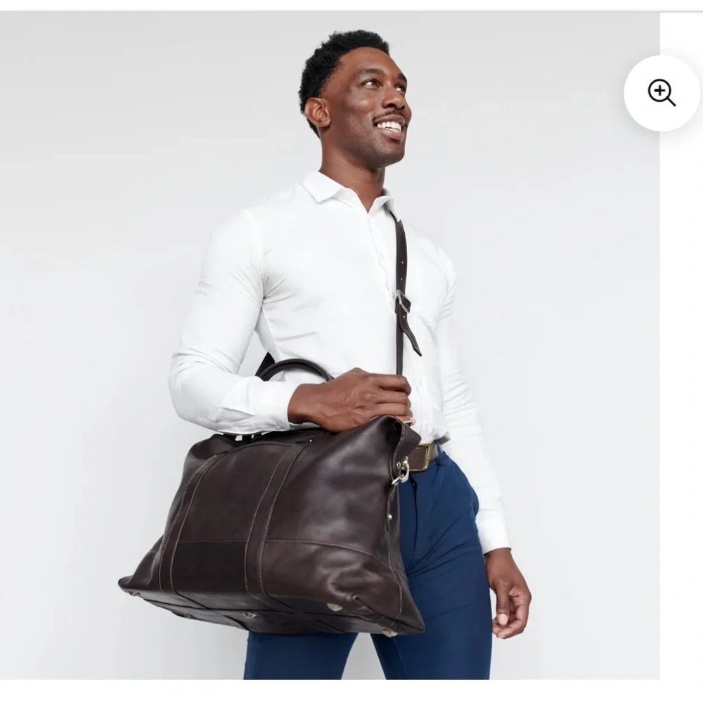 Latico leather carriage bag dark brown